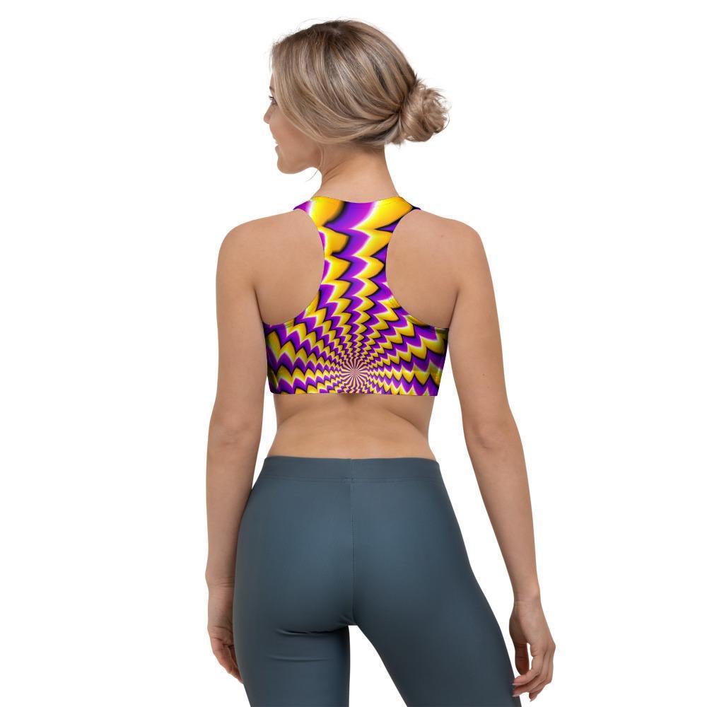 Abstract Optical illusion Sports Bra-grizzshop