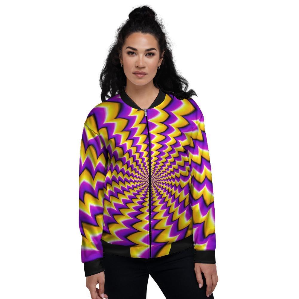 Abstract Optical illusion Women's Bomber Jacket-grizzshop