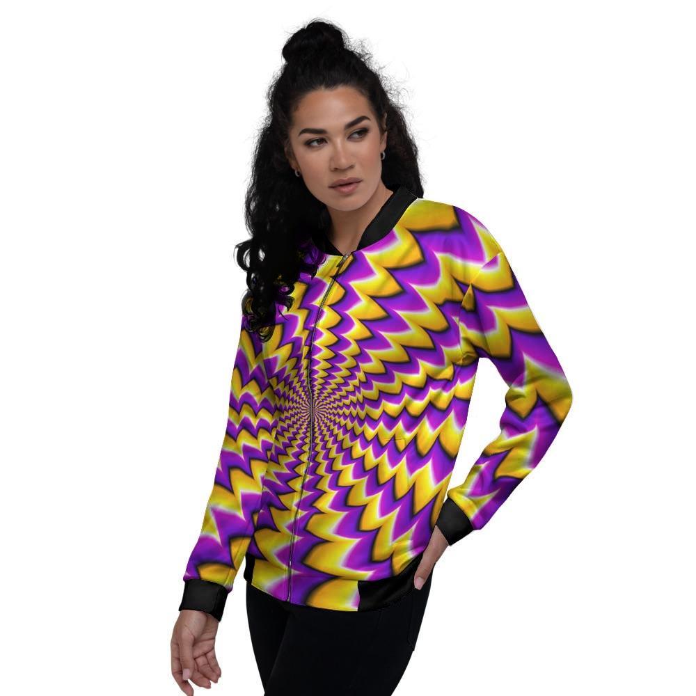 Abstract Optical illusion Women's Bomber Jacket-grizzshop