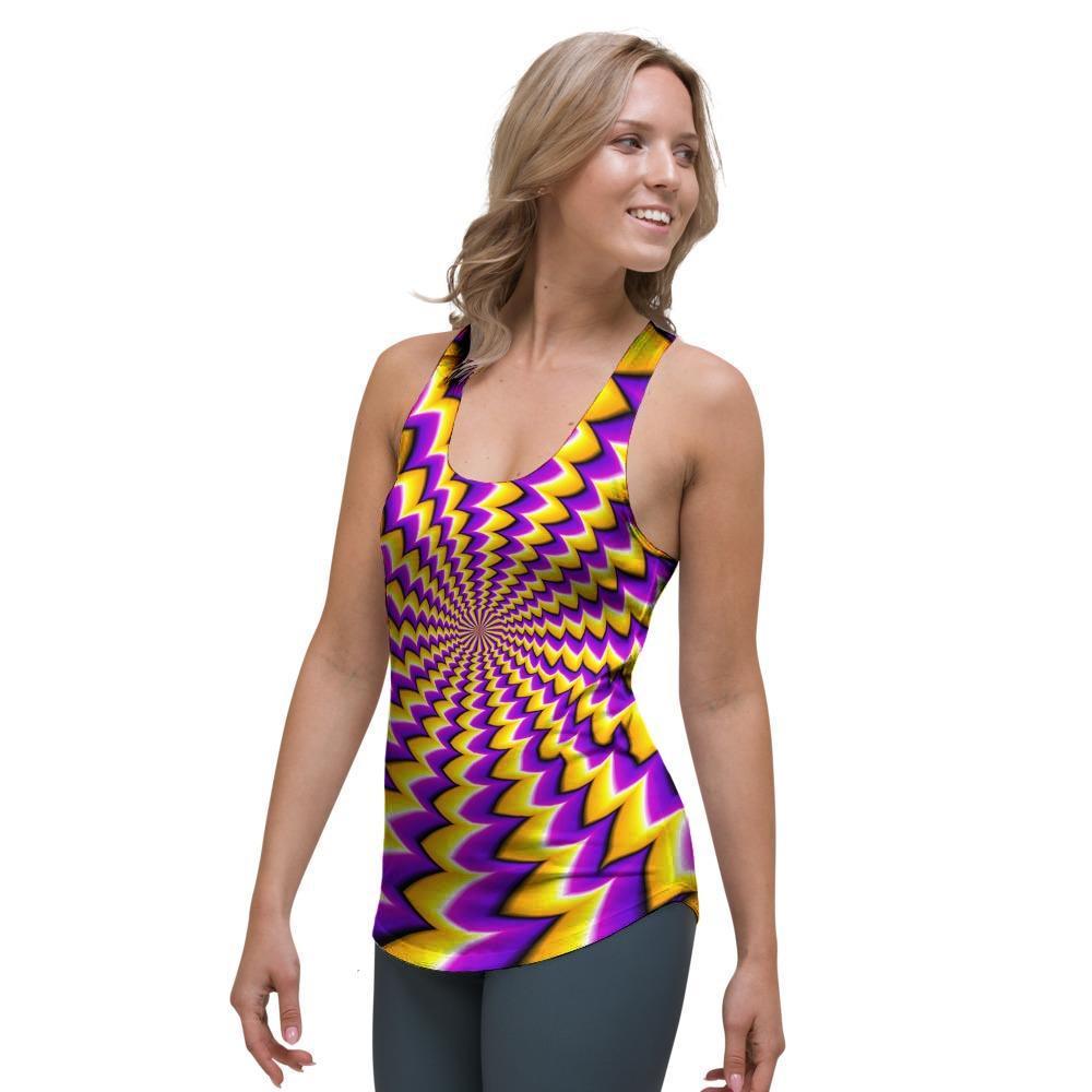 Abstract Optical illusion Women's Racerback Tank Top-grizzshop