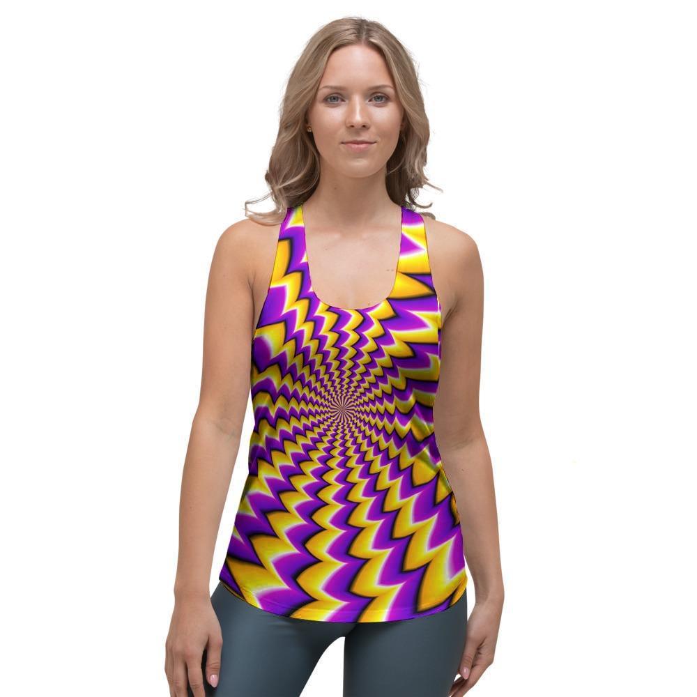 Abstract Optical illusion Women's Racerback Tank Top-grizzshop