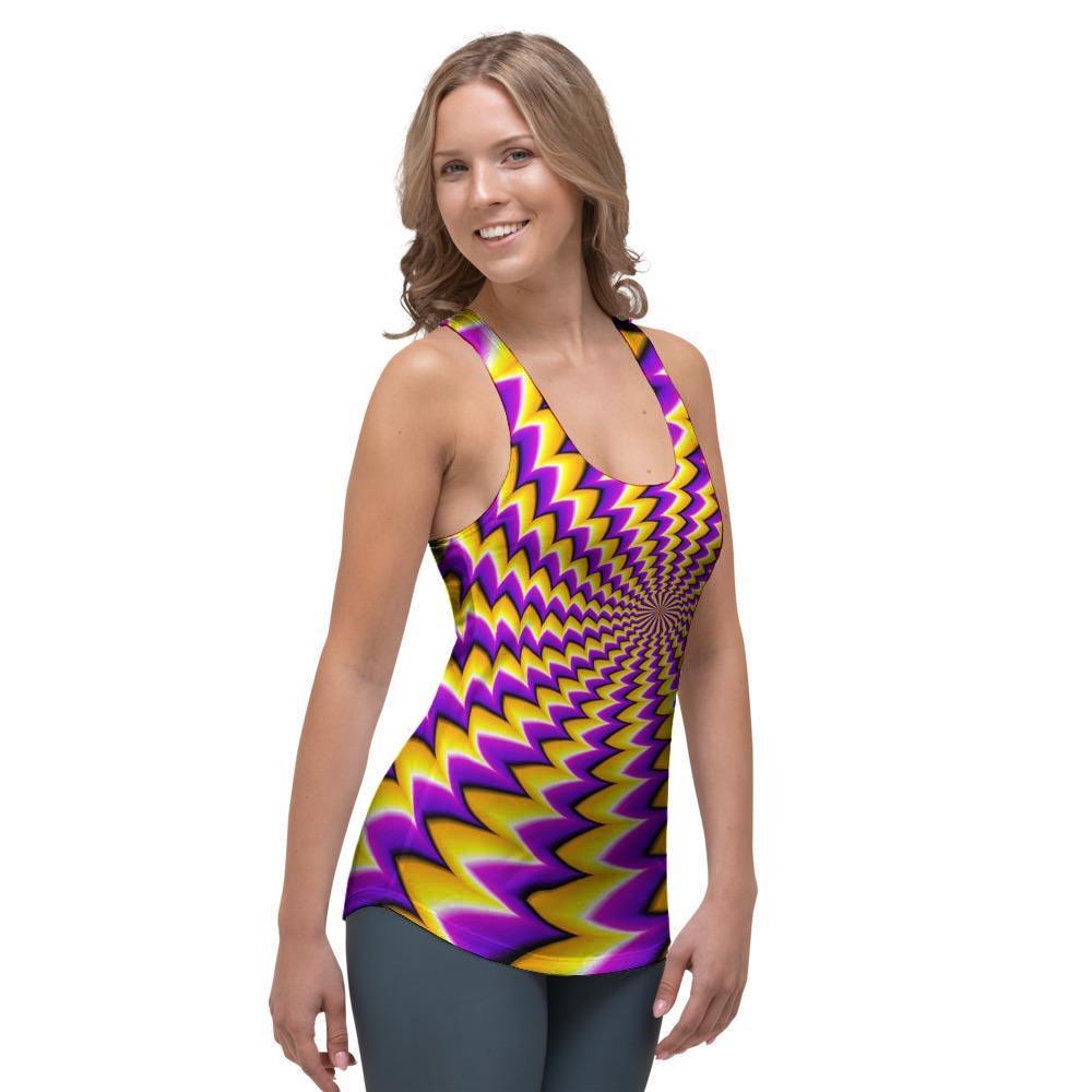 Abstract Optical illusion Women's Racerback Tank Top-grizzshop