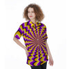 Abstract Optical illusion Women's Short Sleeve Shirts-grizzshop