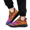 Abstract Orange Psychedelic Print Black Athletic Shoes-grizzshop