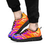 Abstract Orange Psychedelic Print Black Sneaker-grizzshop