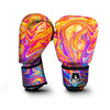 Abstract Orange Psychedelic Print Boxing Gloves-grizzshop