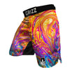 Abstract Orange Psychedelic Print MMA Shorts-grizzshop