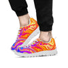Abstract Orange Psychedelic Print White Sneaker-grizzshop