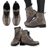 Abstract Owl Women's Leather Boots-grizzshop