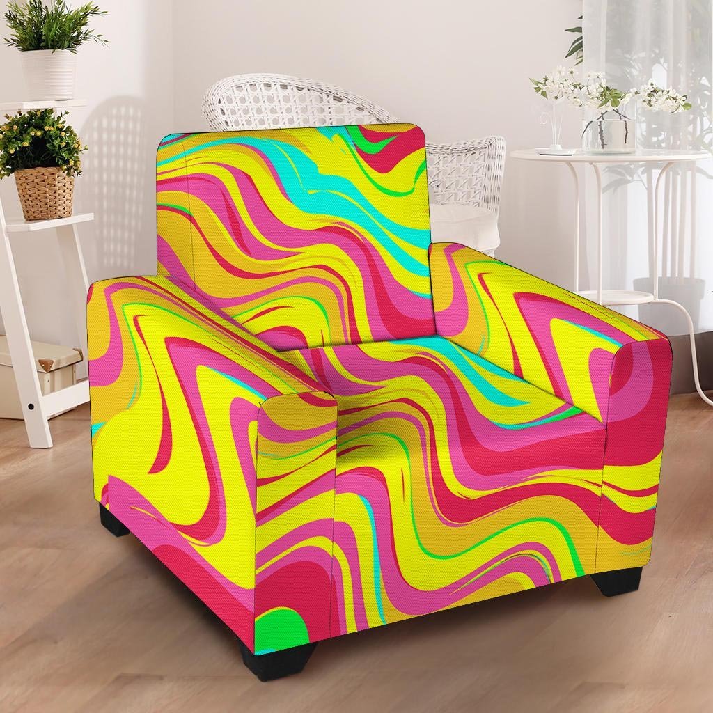 Abstract Paint Armchair Cover-grizzshop