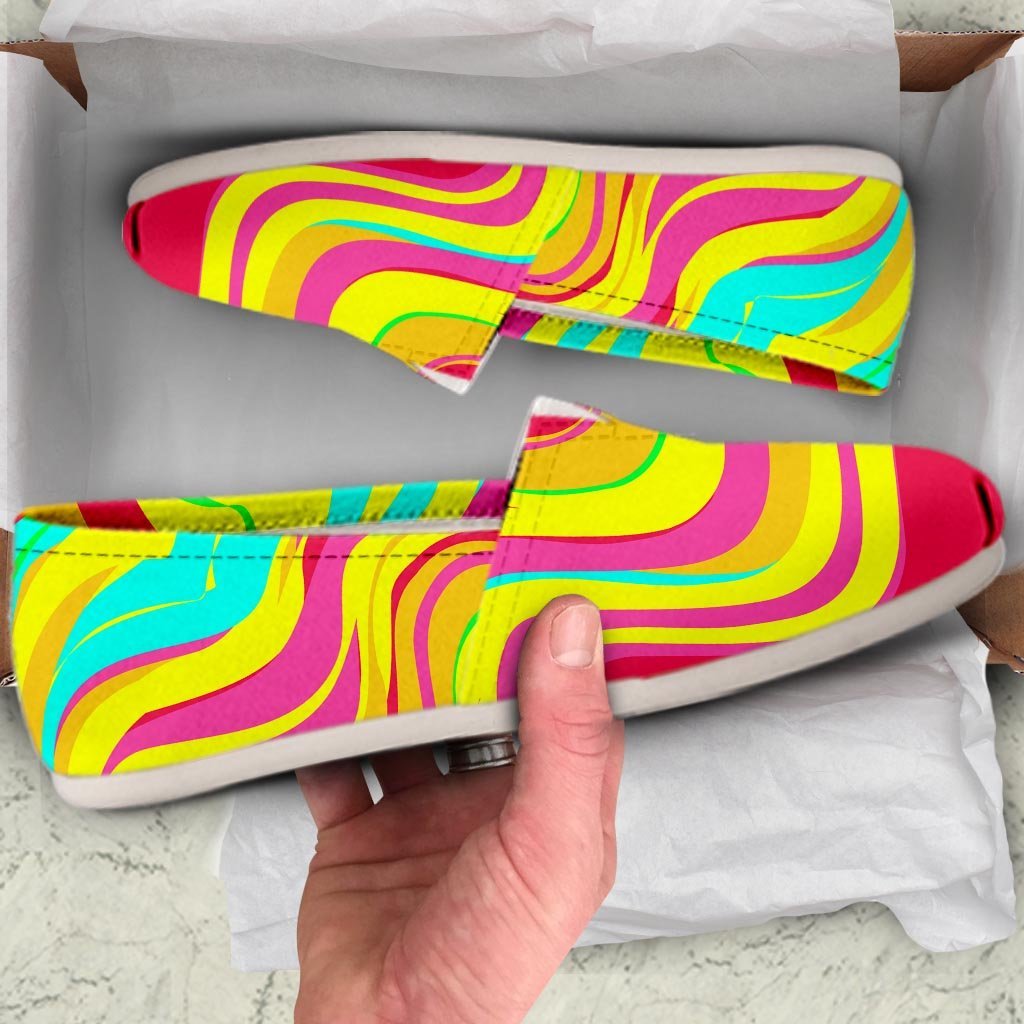 Abstract Paint Canvas Shoes-grizzshop