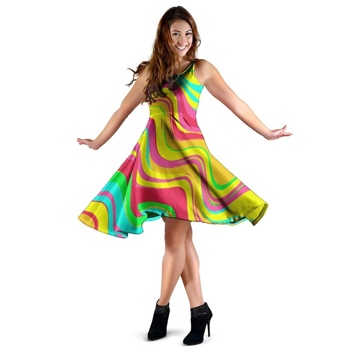 Abstract Paint Dress-grizzshop