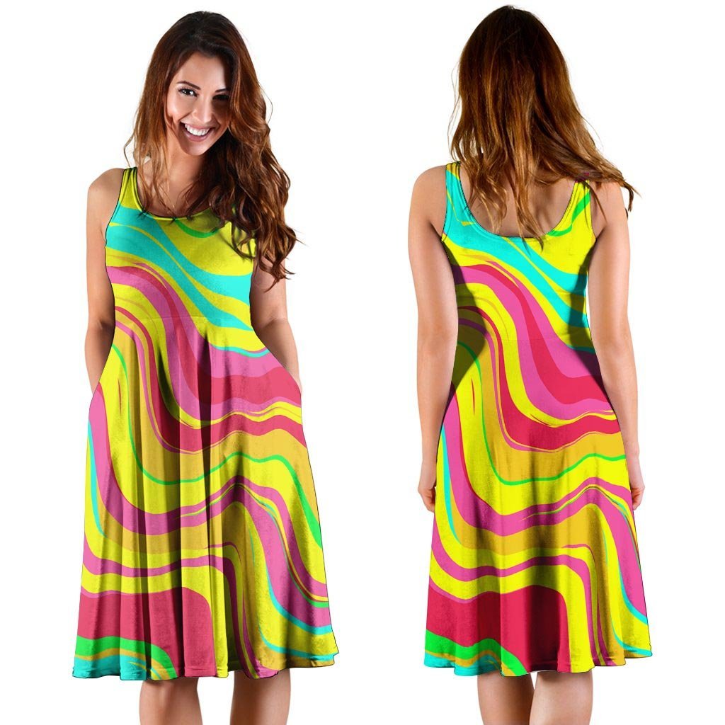 Abstract Paint Dress-grizzshop