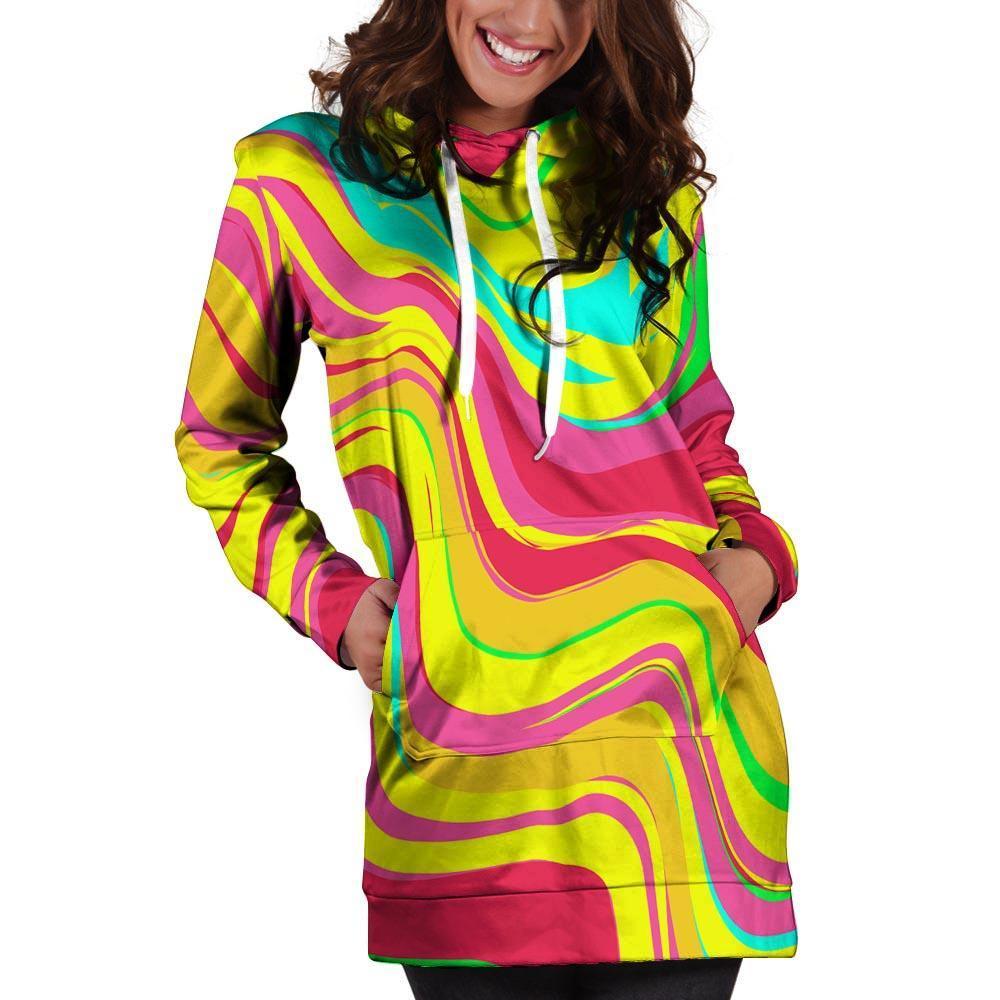 Abstract Paint Hoodie Dress-grizzshop