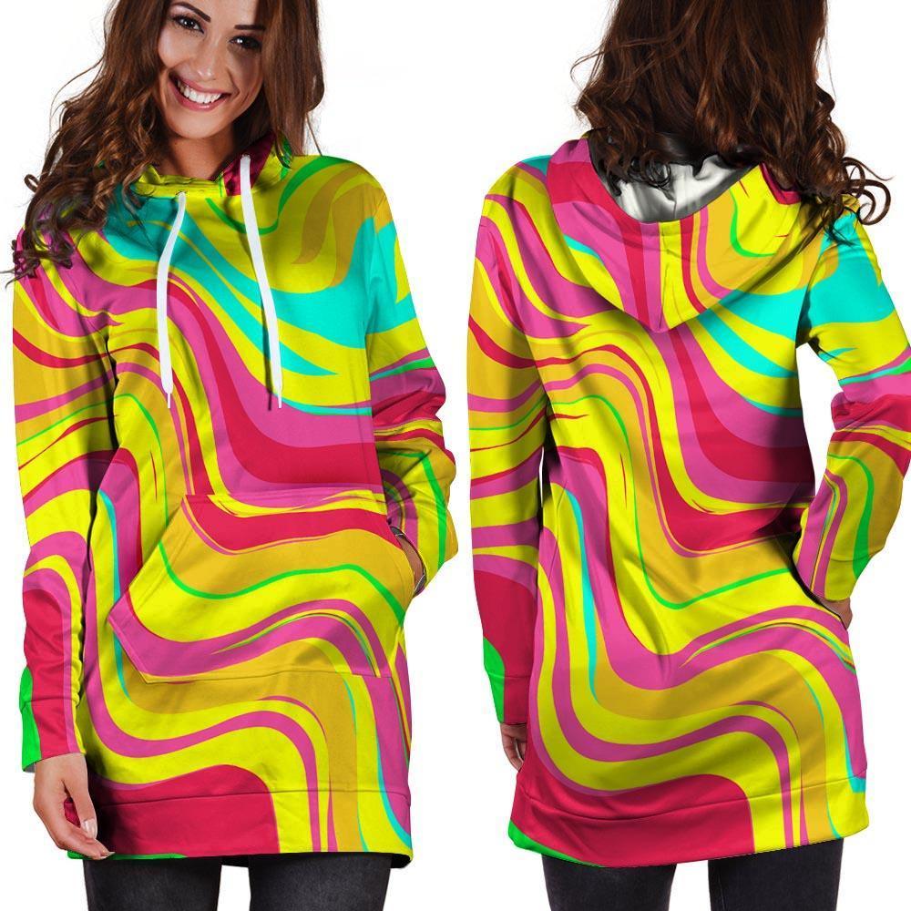 Abstract Paint Hoodie Dress-grizzshop