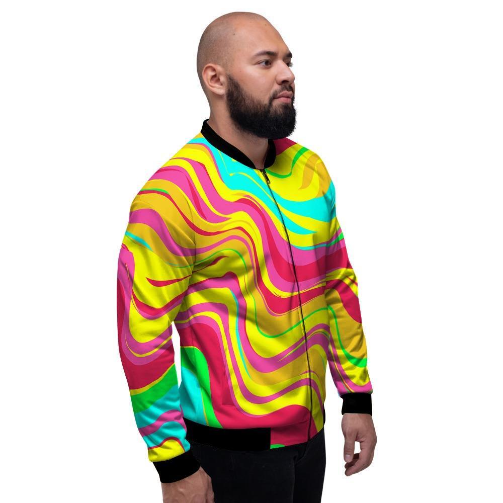 Abstract Paint Men's Bomber Jacket-grizzshop