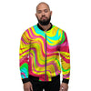 Abstract Paint Men's Bomber Jacket-grizzshop