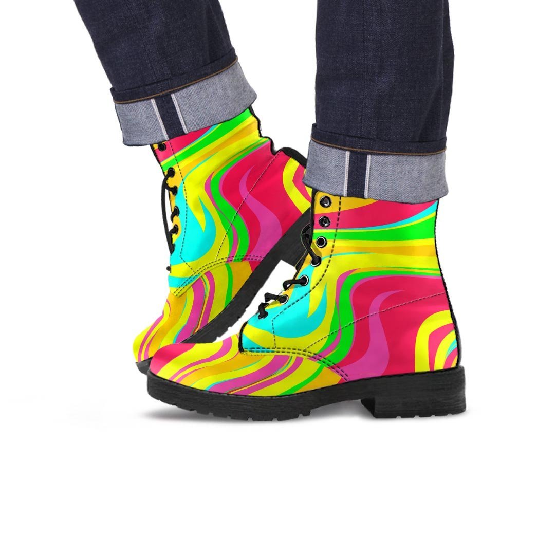 Abstract Paint Men's Boots-grizzshop