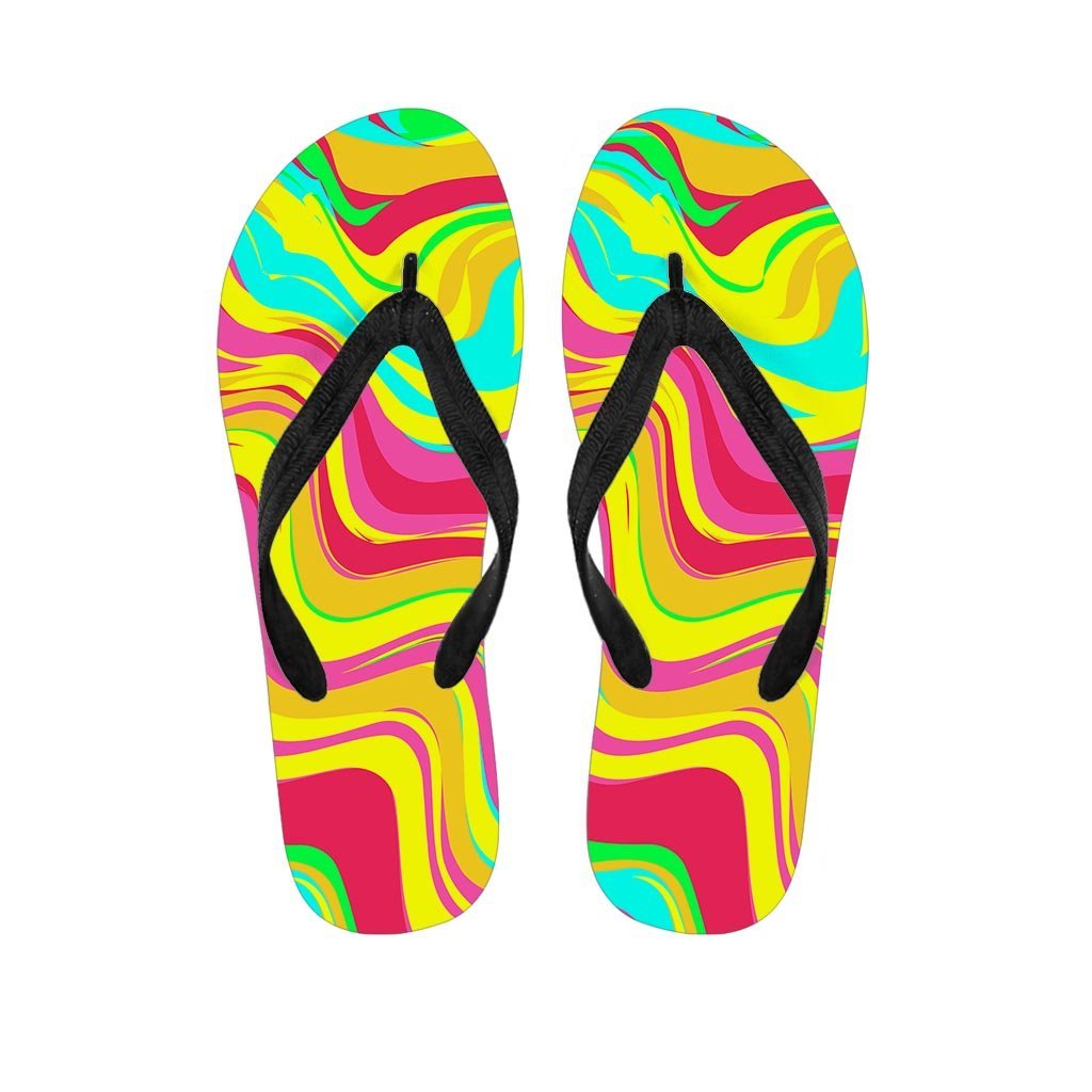 Abstract Paint Men's Flip Flops-grizzshop