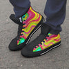 Abstract Paint Men's High Top Shoes-grizzshop