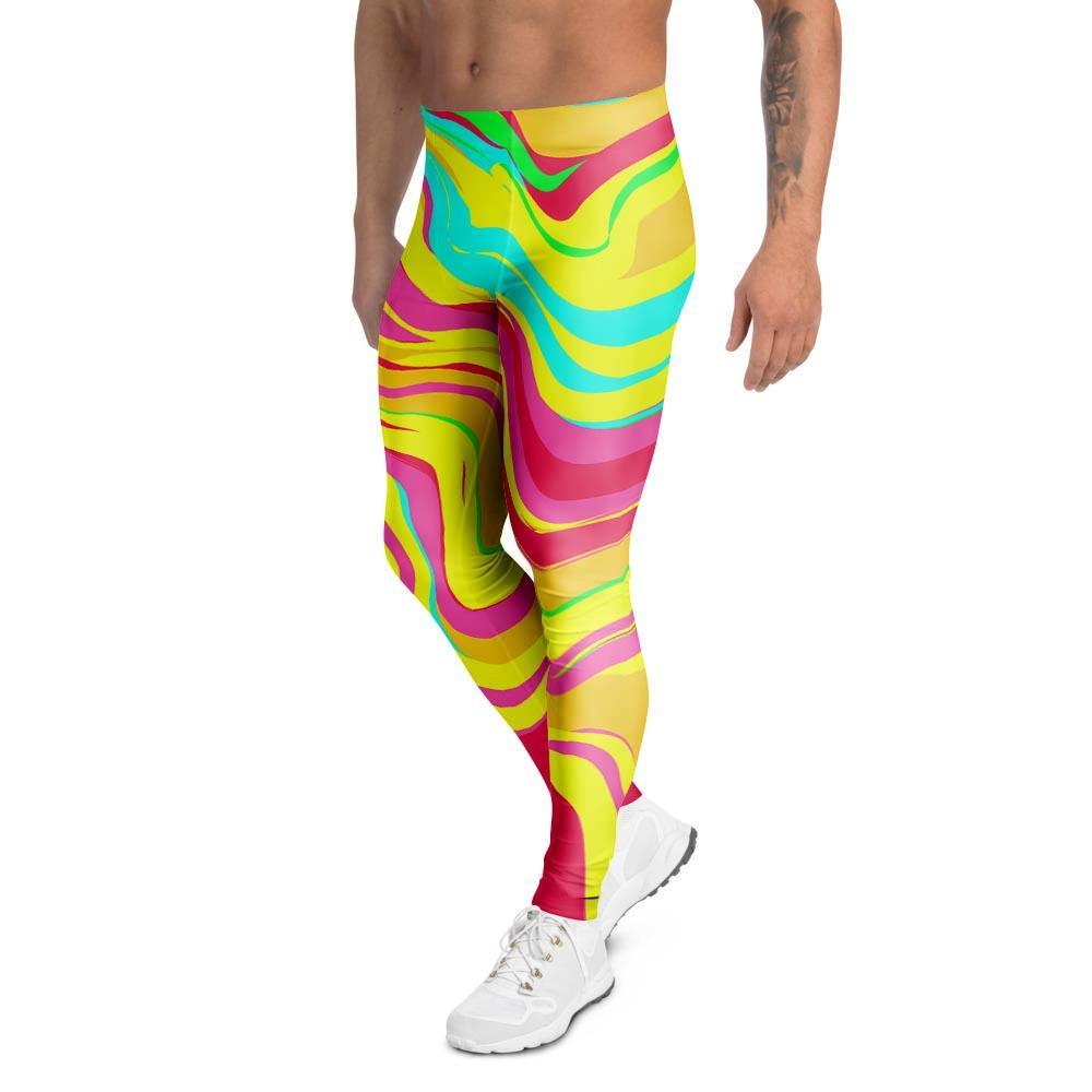 Abstract Paint Men's Leggings-grizzshop