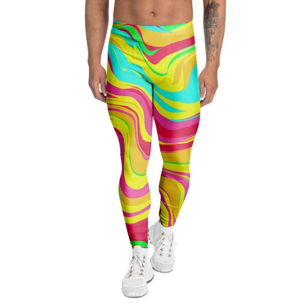 Abstract Paint Men's Leggings-grizzshop