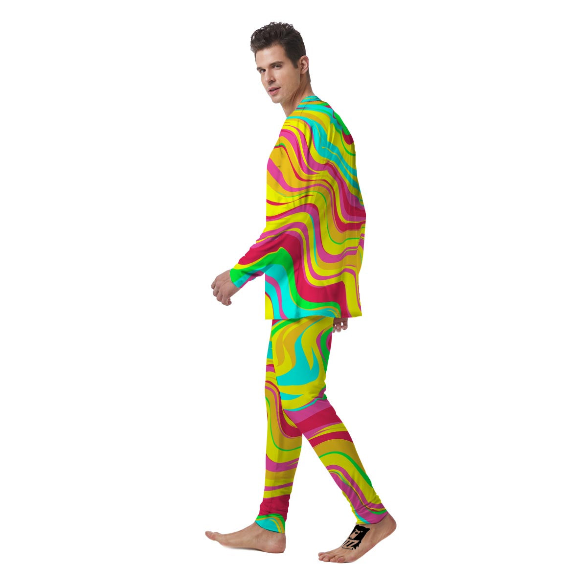 Abstract Paint Men's Pajamas-grizzshop