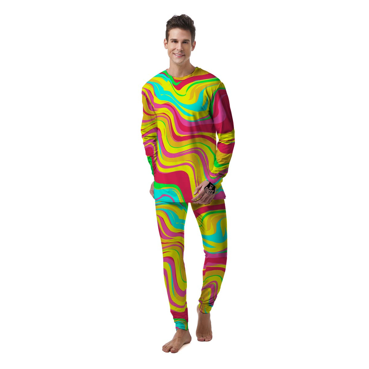 Abstract Paint Men's Pajamas-grizzshop