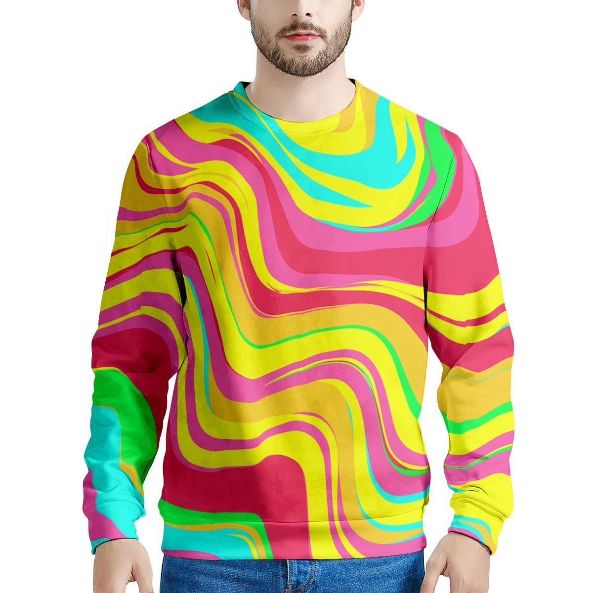 Abstract Paint Men's Sweatshirt-grizzshop