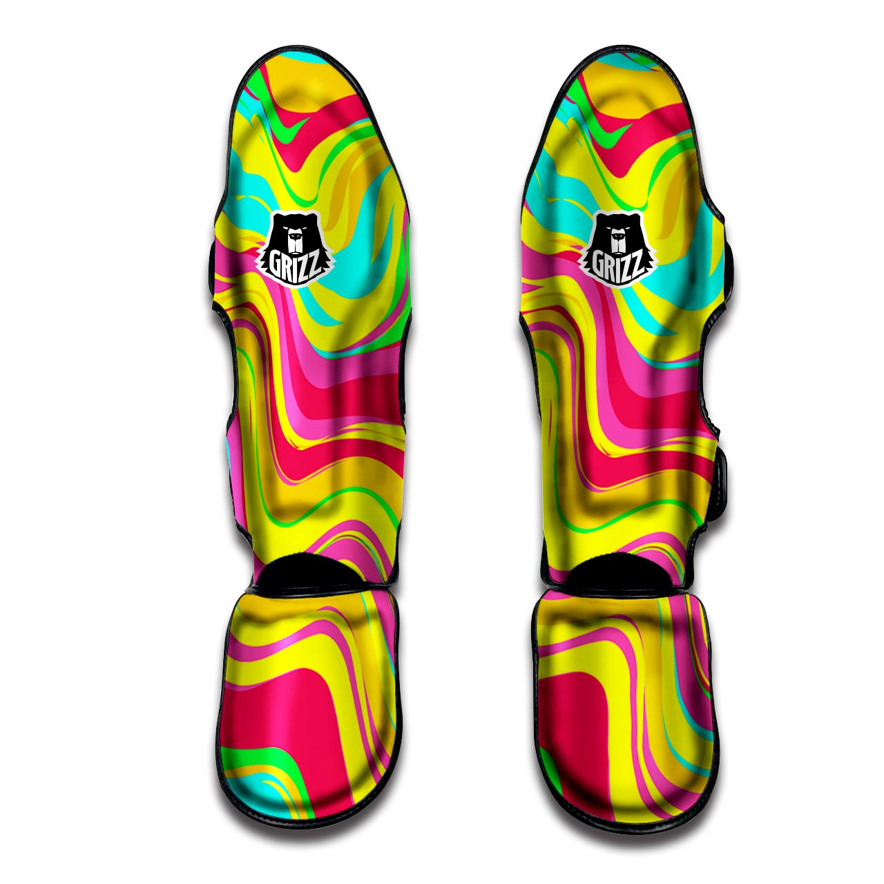 Abstract Paint Muay Thai Shin Guard-grizzshop