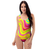 Abstract Paint One Piece Swimsuite-grizzshop