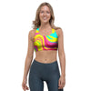 Abstract Paint Sports Bra-grizzshop