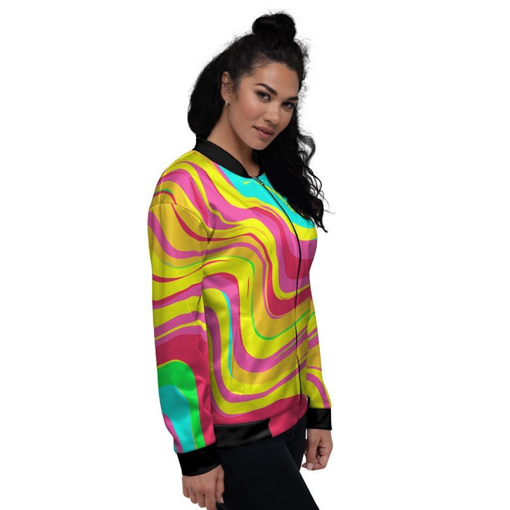 Abstract Paint Women's Bomber Jacket-grizzshop