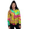 Abstract Paint Women's Bomber Jacket-grizzshop