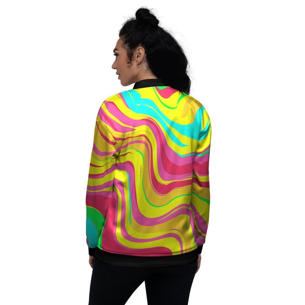 Abstract Paint Women's Bomber Jacket-grizzshop