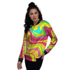 Abstract Paint Women's Bomber Jacket-grizzshop