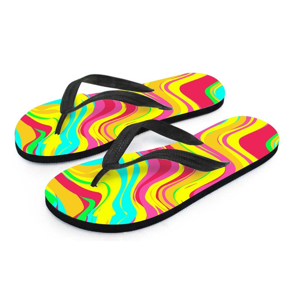 Abstract Paint Women's Flip Flops-grizzshop