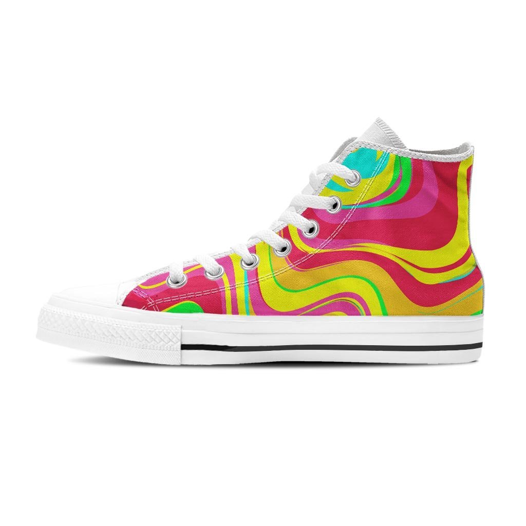 Abstract Paint Women's High Top Shoes-grizzshop