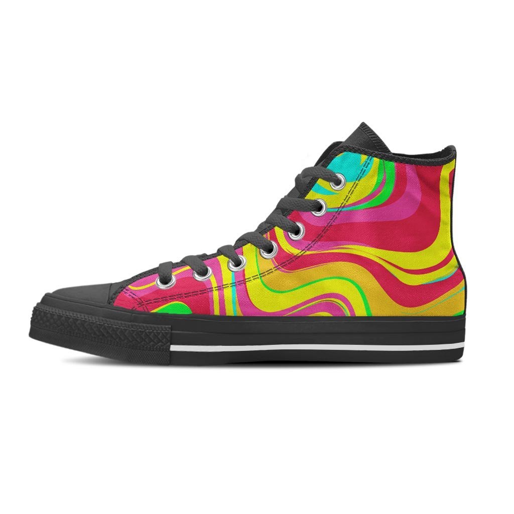 Abstract Paint Women's High Top Shoes-grizzshop