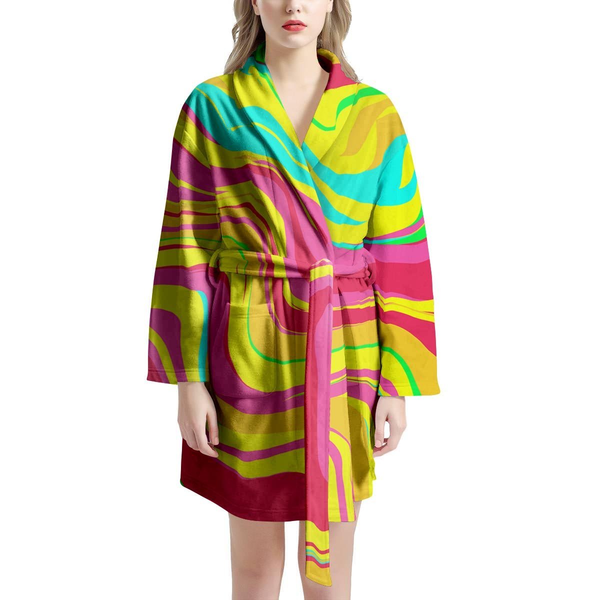 Abstract Paint Women's Robe-grizzshop