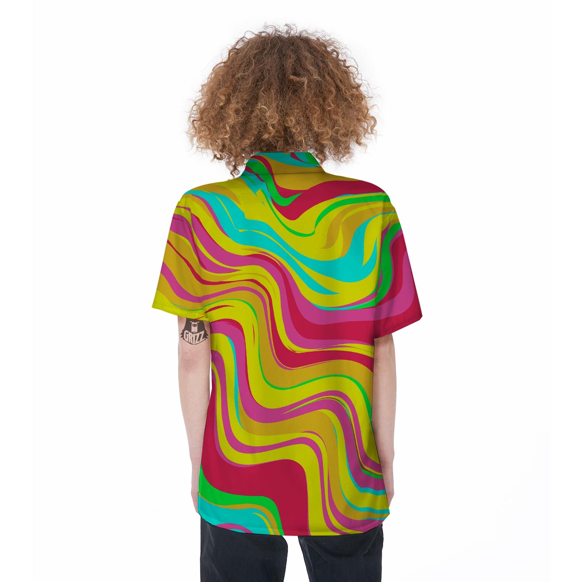 Abstract Paint Women's Short Sleeve Shirts-grizzshop