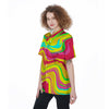 Abstract Paint Women's Short Sleeve Shirts-grizzshop