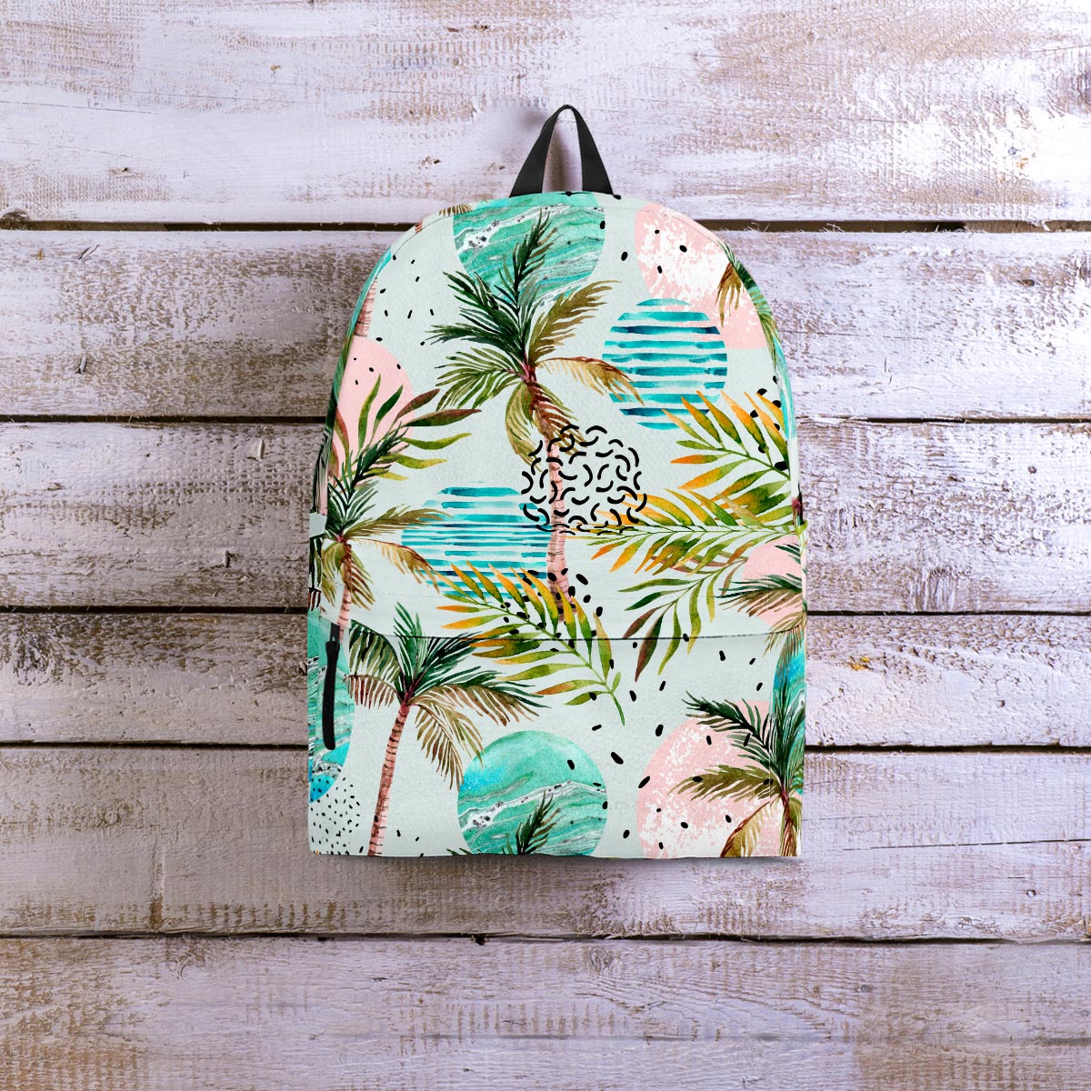 Abstract Palm Tree Hawaiian Print Backpack-grizzshop