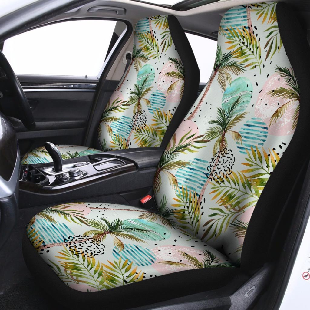 Abstract Palm Tree Hawaiian Print Car Seat Covers-grizzshop