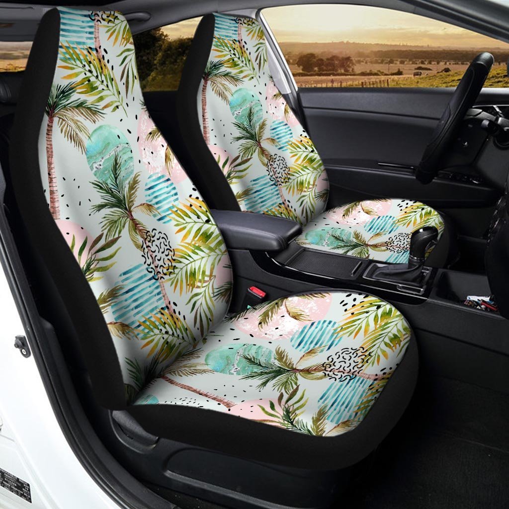 Abstract Palm Tree Hawaiian Print Car Seat Covers-grizzshop