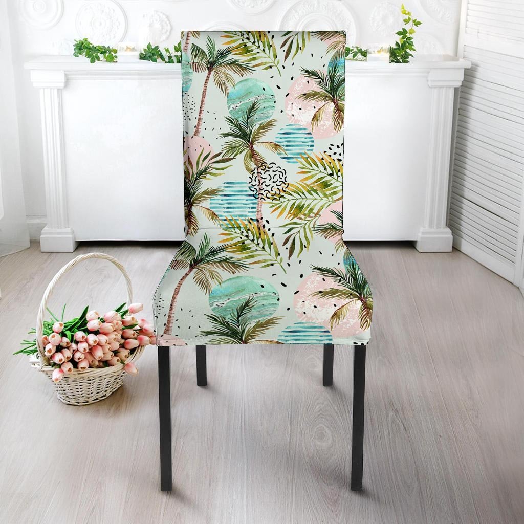 Abstract Palm Tree Hawaiian Print Chair Cover-grizzshop