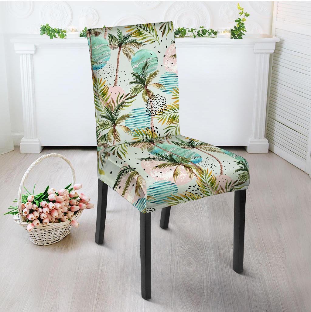 Abstract Palm Tree Hawaiian Print Chair Cover-grizzshop