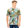 Abstract Palm Tree Hawaiian Print Men T Shirt-grizzshop