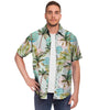 Abstract Palm Tree Hawaiian Print Men's Short Sleeve Shirt-grizzshop