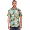 Abstract Palm Tree Hawaiian Print Men's Short Sleeve Shirt-grizzshop
